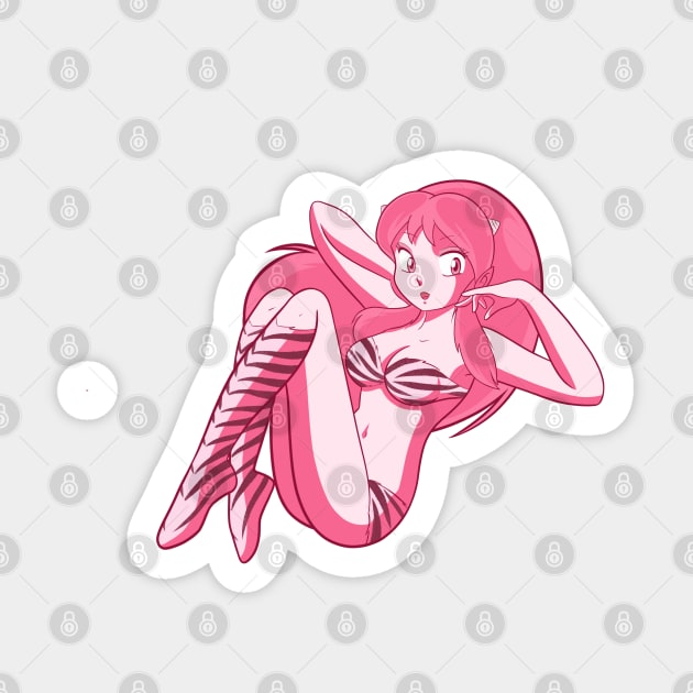 Lum (lamù) urusei yatsura pink version Sticker by Yasimuf